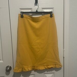 Ann Taylor Yellow Pencil Skirt